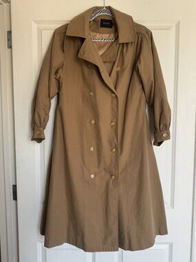 ELUCP Camel Trench with Hood - women's small